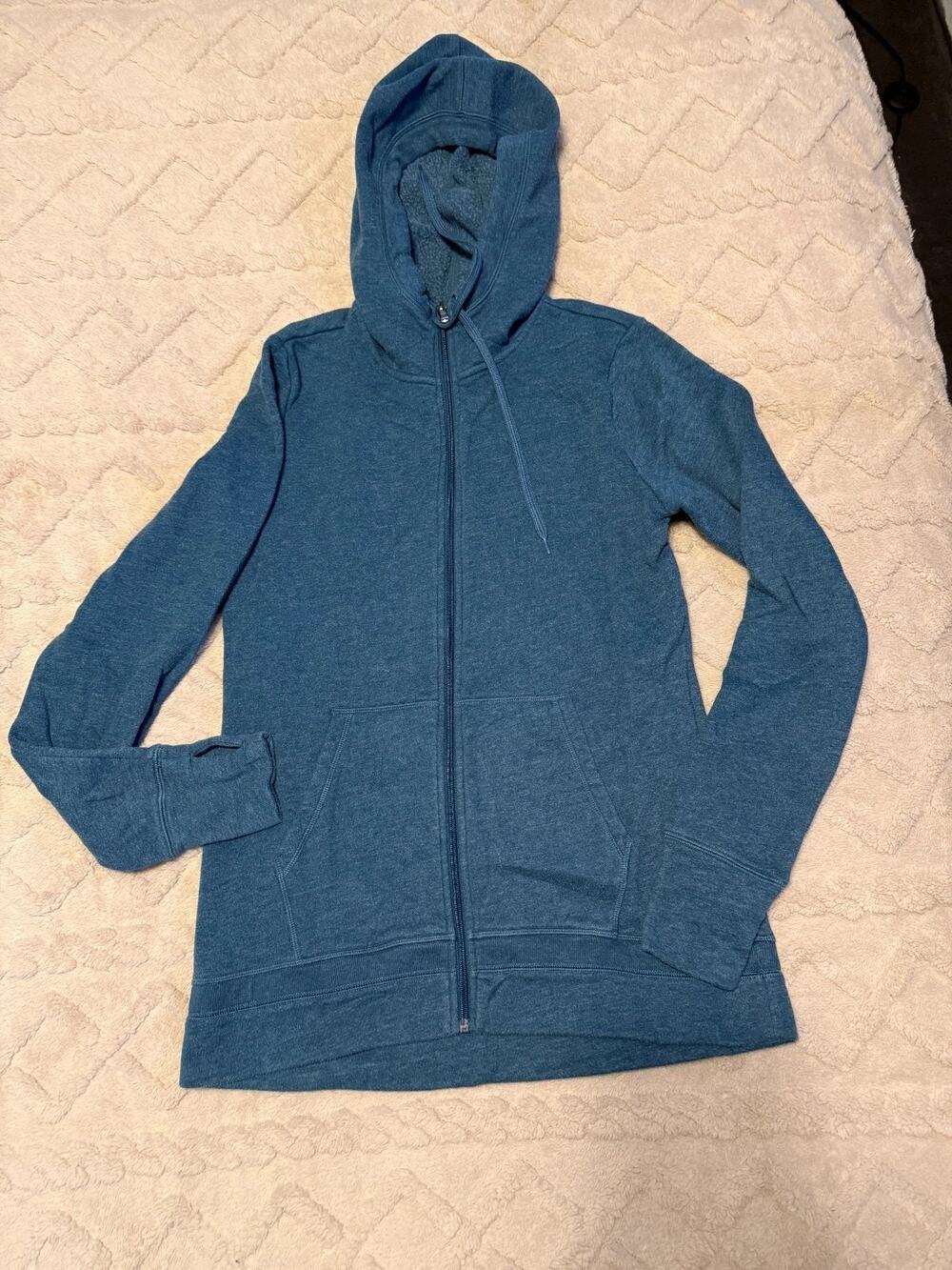 Tek Gear Women's Size Medium Hoodie Jacket Zip Up Blue